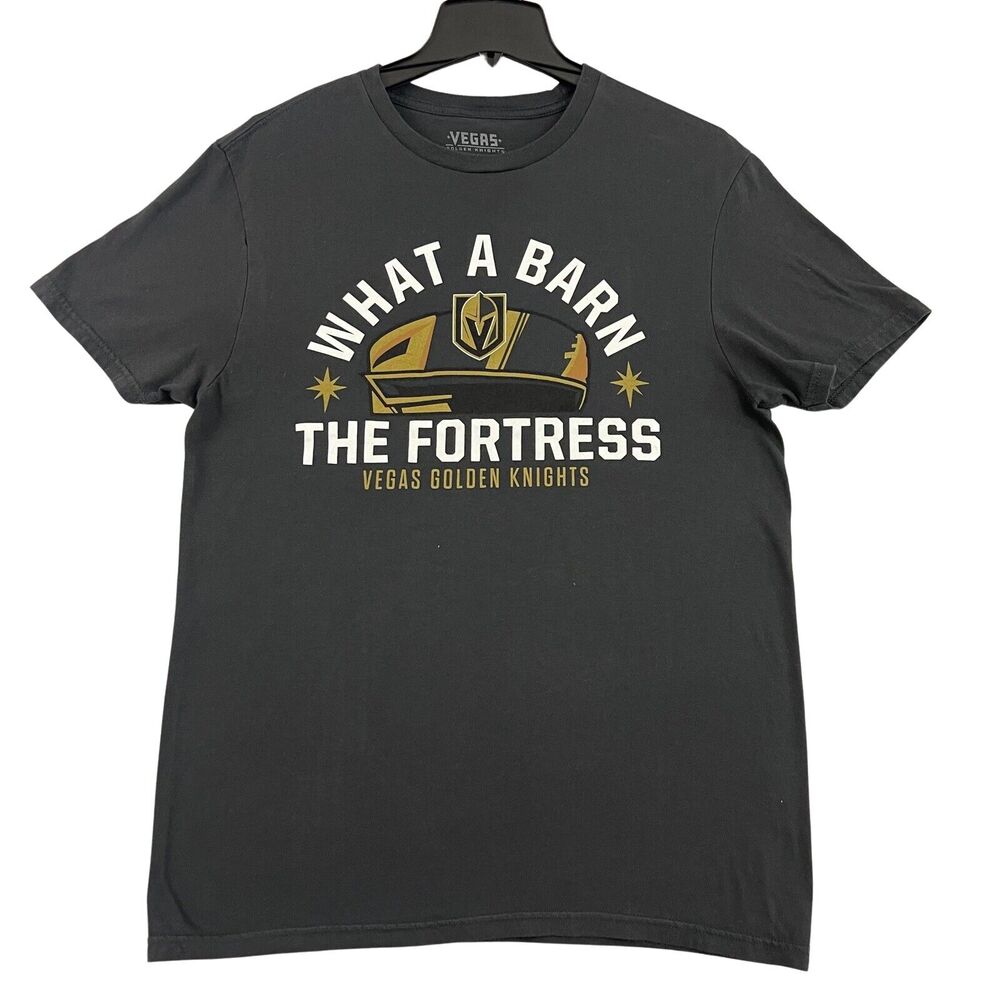 NHL Las Vegas Golden Knights T Shirt Mens Medium Black What A Barn The Fortress